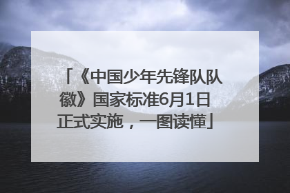 《中国少年先锋队队徽》国家标准6月1日正式实施，一图读懂