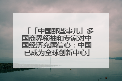 「中国那些事儿」多国商界领袖和专家对中国经济充满信心：中国已成为全球创新中心