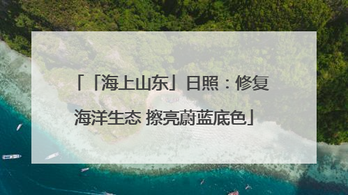 「海上山东」日照：修复海洋生态 擦亮蔚蓝底色