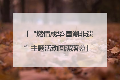 “燃情成华·国潮非遗”主题活动圆满落幕