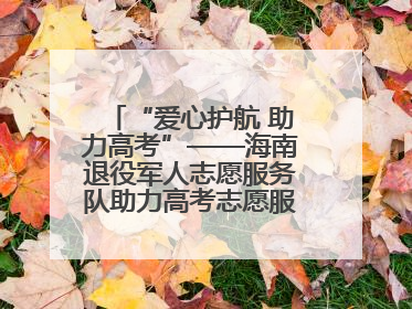 “爱心护航 助力高考”——海南退役军人志愿服务队助力高考志愿服务活动