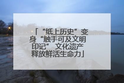 “纸上历史”变身“触手可及文明印记” 文化遗产释放鲜活生命力