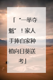“一举夺魁”！家人手捧自家种植向日葵送考