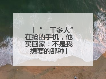 “一千多人”在抢的手机，他买回家：不是我想要的那种