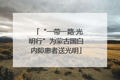 “一带一路·光明行”为蒙古国白内障患者送光明