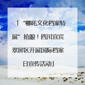 “哪吒文化档案特展”抢眼！四川宜宾翠屏区开展国际档案日宣传活动