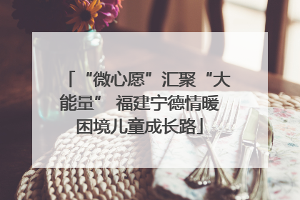 “微心愿”汇聚“大能量” 福建宁德情暖困境儿童成长路
