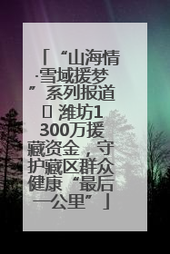 “山海情·雪域援梦”系列报道⑪ 潍坊1300万援藏资金，守护藏区群众健康“最后一公里”