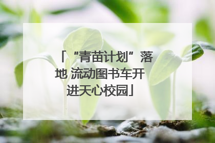 “青苗计划”落地 流动图书车开进天心校园