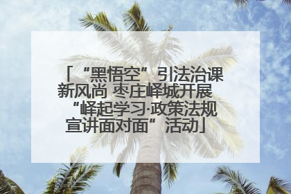 “黑悟空”引法治课新风尚 枣庄峄城开展“峄起学习·政策法规宣讲面对面”活动
