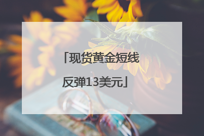 现货黄金短线反弹13美元