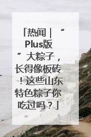 热闻｜“Plus版”大粽子，长得像板砖！这些山东特色粽子你吃过吗？