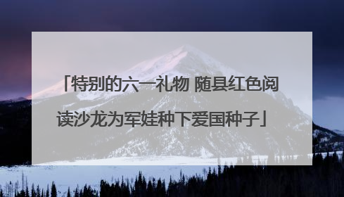 特别的六一礼物 随县红色阅读沙龙为军娃种下爱国种子