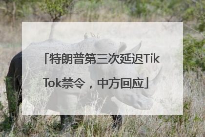 特朗普第三次延迟TikTok禁令，中方回应