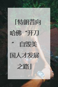 特朗普向哈佛“开刀” 自毁美国人才发展之路