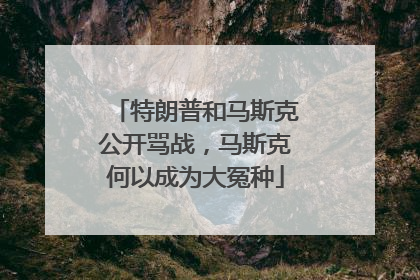 特朗普和马斯克公开骂战，马斯克何以成为大冤种