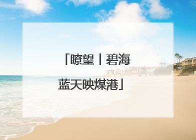 瞭望丨碧海蓝天映煤港