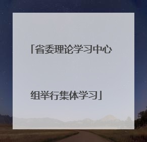 省委理论学习中心组举行集体学习
