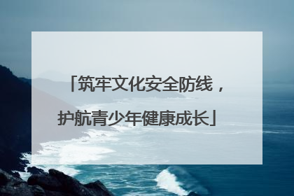 筑牢文化安全防线，护航青少年健康成长