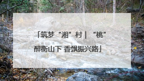筑梦“湘”村｜“桃”醉衡山下 香飘振兴路