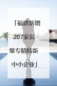 福建新增207家省级专精特新中小企业