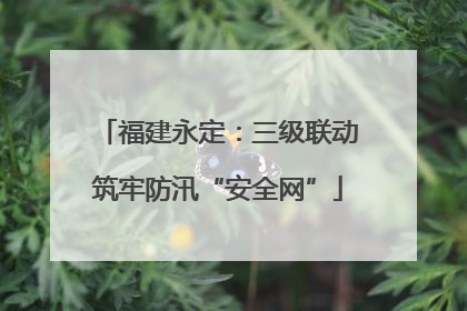 福建永定：三级联动筑牢防汛“安全网”