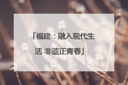 福建：融入现代生活 非遗正青春