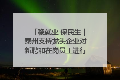 稳就业 保民生｜泰州支持龙头企业对新聘和在岗员工进行实训——到岗就能用 用了就见效