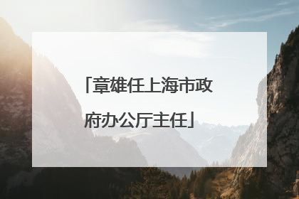 章雄任上海市政府办公厅主任