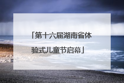 第十六届湖南省体验式儿童节启幕