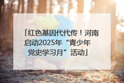 红色基因代代传！河南启动2025年“青少年党史学习月”活动