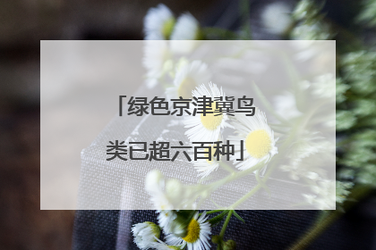 绿色京津冀鸟类已超六百种