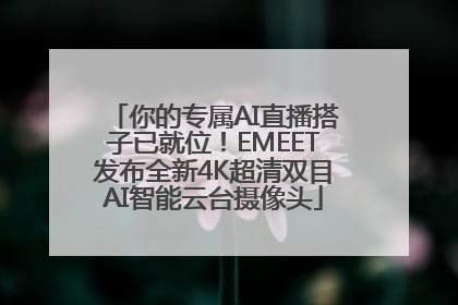 你的专属AI直播搭子已就位！EMEET发布全新4K超清双目AI智能云台摄像头