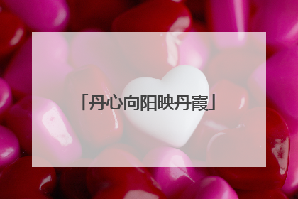 丹心向阳映丹霞