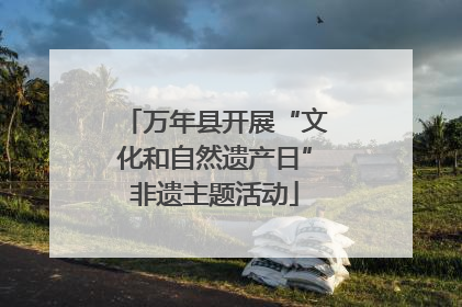 万年县开展“文化和自然遗产日”非遗主题活动