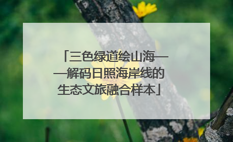 三色绿道绘山海——解码日照海岸线的生态文旅融合样本