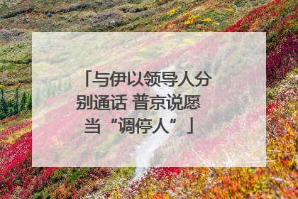 与伊以领导人分别通话 普京说愿当“调停人”