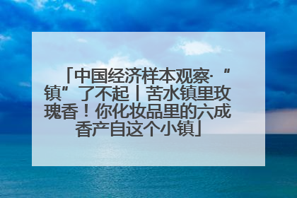 中国经济样本观察·“镇”了不起丨苦水镇里玫瑰香！你化妆品里的六成香产自这个小镇