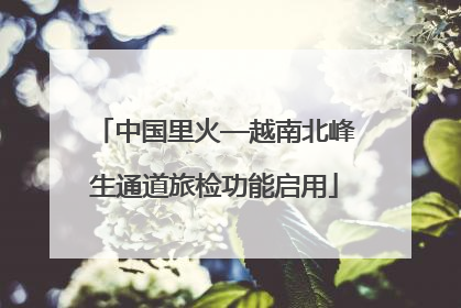 中国里火—越南北峰生通道旅检功能启用