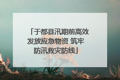 于都县汛期前高效发放应急物资 筑牢防汛救灾防线