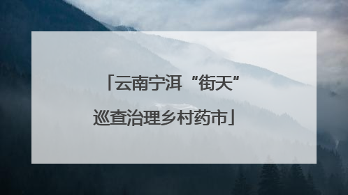 云南宁洱“街天”巡查治理乡村药市