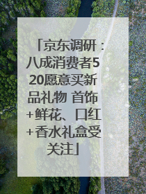京东调研：八成消费者520愿意买新品礼物 首饰+鲜花、口红+香水礼盒受关注