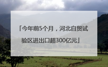 今年前5个月，河北自贸试验区进出口超300亿元