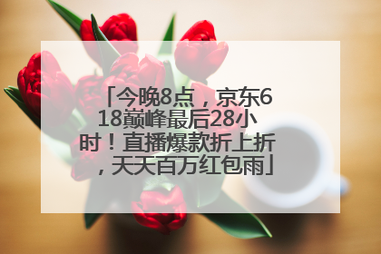今晚8点，京东618巅峰最后28小时！直播爆款折上折，天天百万红包雨