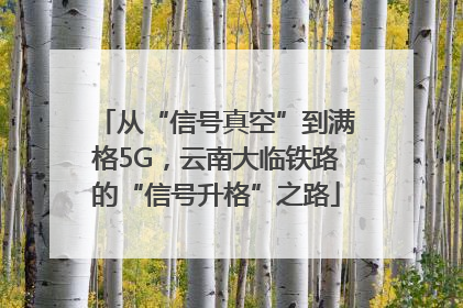 从“信号真空”到满格5G，云南大临铁路的“信号升格”之路