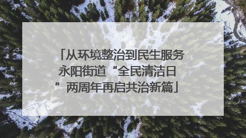 从环境整治到民生服务 永阳街道“全民清洁日”两周年再启共治新篇