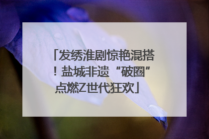 发绣淮剧惊艳混搭！盐城非遗“破圈”点燃Z世代狂欢