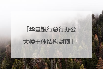 华夏银行总行办公大楼主体结构封顶