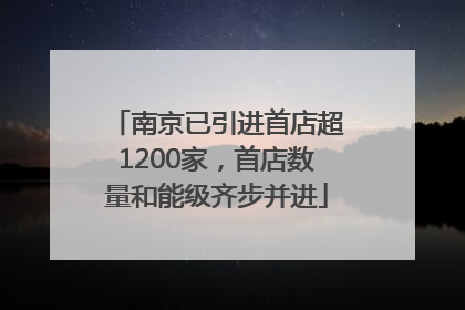 南京已引进首店超1200家，首店数量和能级齐步并进