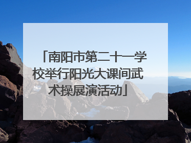 南阳市第二十一学校举行阳光大课间武术操展演活动